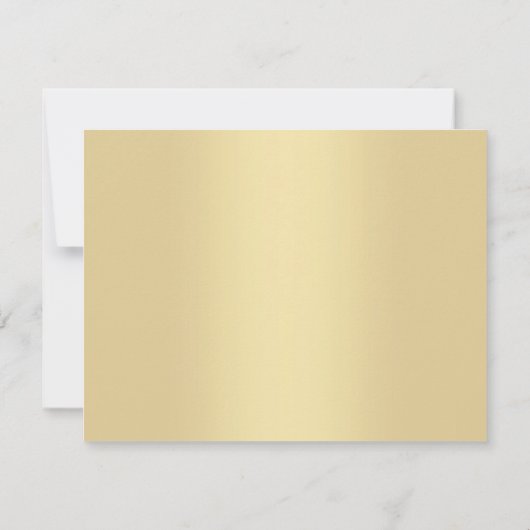 カスタム手書き金ゴールドスクリプト文字パーソナライズされた ノートカード (裏面)