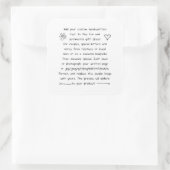 カスタム手書き スクエアシール (バッグ)