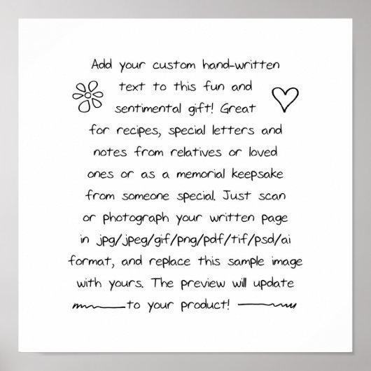 カスタム手書き ポスター (正面)