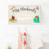 カスタム手書絵を描先生名教室 横断幕 (インサイチュ)