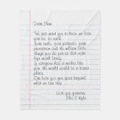 カスタム手書脚文字ラブメッセージママ フリースブランケット (正面)