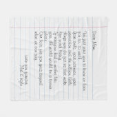 カスタム手書脚文字ラブメッセージママ フリースブランケット (正面(横))