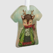 カスタム手絵を描鹿の写真キッズ オーナメント (正面)