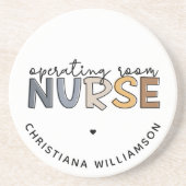 カスタム手術室のナースまたはナース評価 コースター (正面)