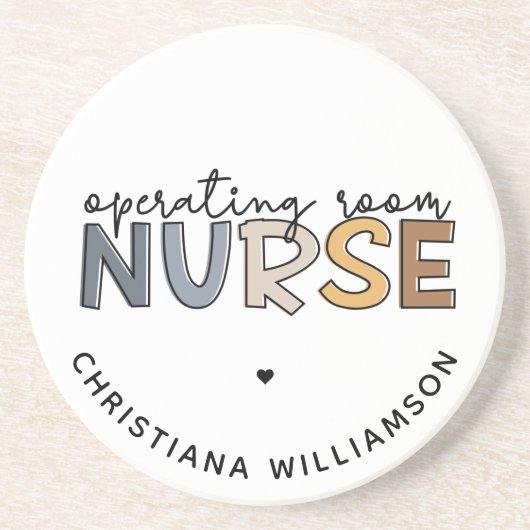 カスタム手術室のナースまたはナース評価 コースター (正面)