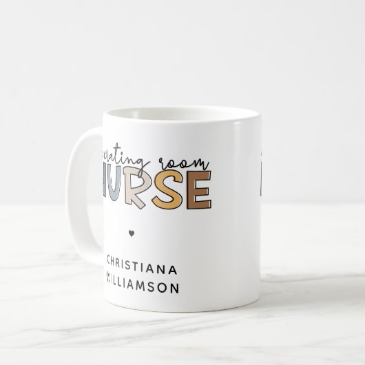 カスタム手術室のナースまたはナース評価 コーヒーマグカップ (正面左)