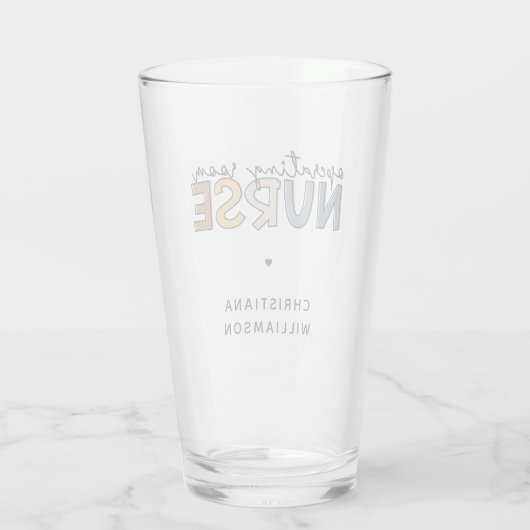 カスタム手術室のナースまたはナース評価 タンブラーグラス (裏面)