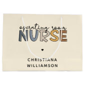 カスタム手術室のナースまたはナース評価 ラージペーパーバッグ (裏面)