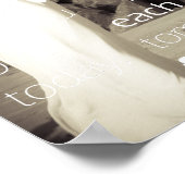 カスタム手賛美引用文の写真結婚 ポスター (角)