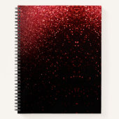 カスタム手離れ渡しグリッターフローラ名ギフト女の子 ノートブック (正面)