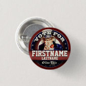 カスタム投票でサムおじさんと 缶バッジ (正面&裏面)