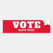 カスタム投票者候補選挙 バンパーステッカー (正面)