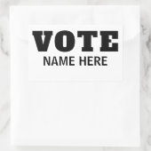 カスタム投票者候補選挙 長方形シール (バッグ)