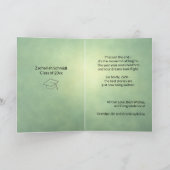 カスタム折り畳み卒業カード男性茶色い髪 サンキューカード (内部)