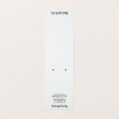 カスタム折り返しイヤリングカード、下部にロゴ 名刺 (外部フラット)