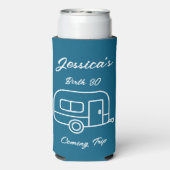 カスタム抱き枕休暇の好意のパーテ結婚ィ スリム缶クーラー (Seltzer裏面)