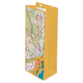 カスタム抱き枕 – ワイン – オリエンテーリング地図 ワインギフトバッグ (正面アングル)