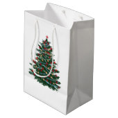 カスタム抱き枕 – 中，マットホリデーツリー ミディアムペーパーバッグ (裏面アングル)