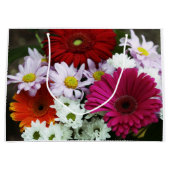 カスタム抱き枕 – 大、光沢のある夏の花 ラージペーパーバッグ (正面)