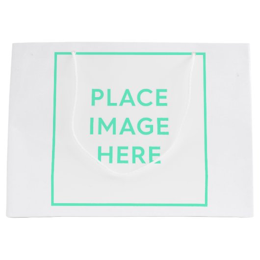 カスタム抱き枕 – 大、光沢 ラージペーパーバッグ (正面)