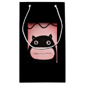 カスタム抱き枕 – 小さく、光沢のあるハッピーモンスター スモールペーパーバッグ (裏面)