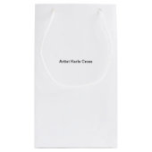 カスタム抱き枕-小、光沢 スモールペーパーバッグ (裏面)