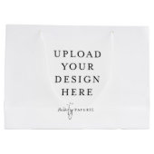 カスタム抱き枕、12.5インチx 9インチ ラージペーパーバッグ (裏面)