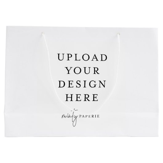 カスタム抱き枕、12.5インチx 9インチ ラージペーパーバッグ (裏面)