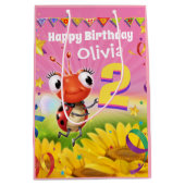 カスタム抱き枕（2歳の誕生日） ミディアムペーパーバッグ (正面)