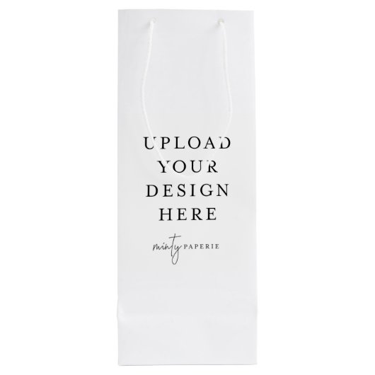 カスタム抱き枕、4.75インチx 13インチ ワインギフトバッグ (裏面)