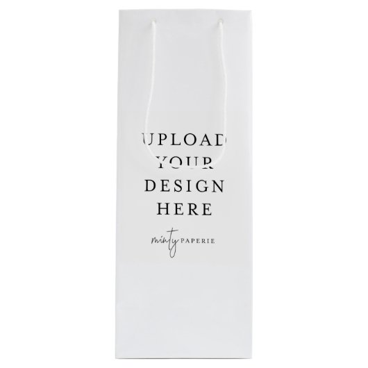 カスタム抱き枕、4.75インチx 13インチ ワインギフトバッグ (正面)