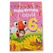 カスタム抱き枕（6歳の誕生日） ミディアムペーパーバッグ (正面)