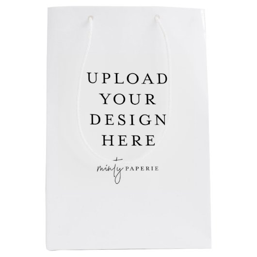 カスタム抱き枕、7インチx 10インチ ミディアムペーパーバッグ (正面)