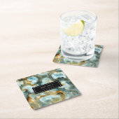 カスタム抽象芸術アエレガントガタ スクエアペーパーコースター (インサイチュ)