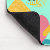 カスタム抽象芸術アクアマリントロピカルアート マウスパッド (コーナー)