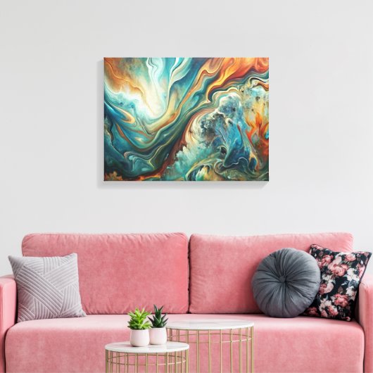 カスタム抽象芸術アクリル帆布プリント キャンバスプリント (インサイチュ (リビング))
