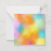 カスタム抽象芸術アーカラフル空白のテンプレート ノートカード (裏面)