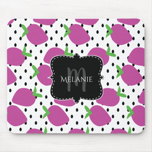 カスタム抽象芸術イチゴ種子 マウスパッド (正面)