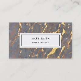 カスタム抽象芸術エレガント大理石フェイク金ゴールド 名刺