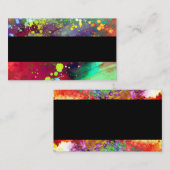 カスタム抽象芸術カラフル名刺テンプレート 名刺 (正面/裏面)