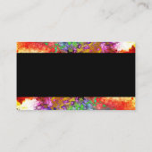 カスタム抽象芸術カラフル名刺テンプレート 名刺 (裏面)