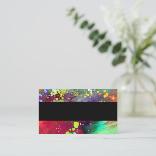カスタム抽象芸術カラフル名刺テンプレート 名刺 (スタンド正面)