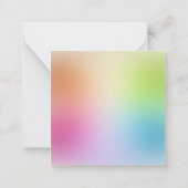 カスタム抽象芸術カラフル空白のテンプレートエレガント ノートカード (裏面)