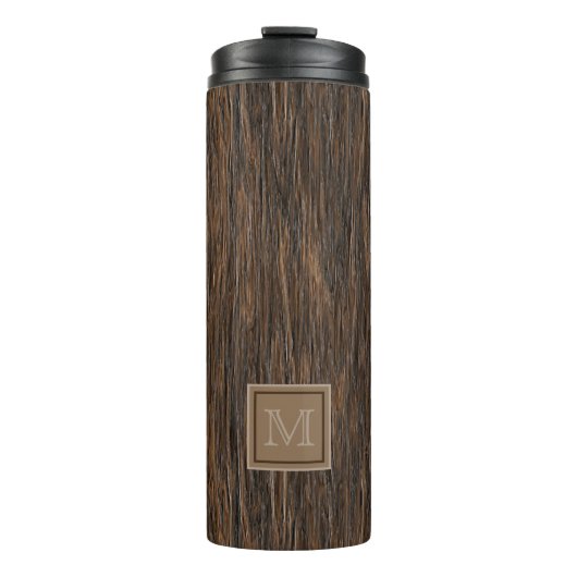 カスタム抽象芸術クールツリーバークウッドアートモチーフ タンブラー (正面)