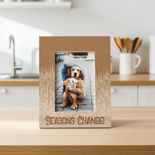 カスタム抽象芸術シーズンエッチング写真枠 レーザー彫刻フレーム