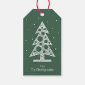 カスタム抽象芸術ツリー付きクリスマスギフトラベル ギフトタグ (正面)