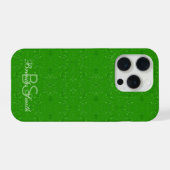 カスタム抽象芸術パタモノグラムのーン春緑 iPhoneケース (裏面横)