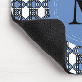 カスタム抽象芸術ブルースカラブパターンモノグラム マウスパッド (コーナー)