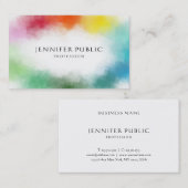 カスタム抽象芸術モダンアートテンプレート 名刺 (正面/裏面)