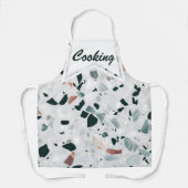 カスタム抽象芸術モダンテラゾパターンキッチン エプロン (正面)